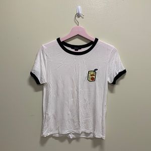 Cute forever 21 barely worn tee white and light material size M